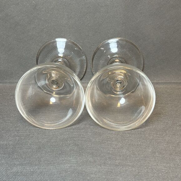 Vintage Coupe Champagne/Cordial Glasses 1940s Art Deco MCM Pressed Glass - Picture 5 of 6